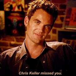 I missed you too Chris Keller;) haha! | One tree hill quotes, One tree hill, Beautiful men