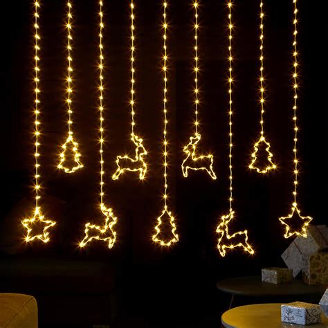 1.2m x 1.2m Firefly Wire Festive Characters Curtain Light, Warm White LEDs