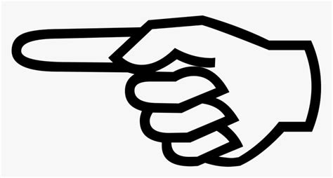 Index Finger Hand Pointing Clip Art - Cartoon Hand Pointing Left, HD Png Download - kindpng