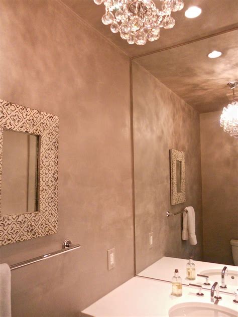 Shimmer stone paint wall technique | Modern powder room, Stone decor ...