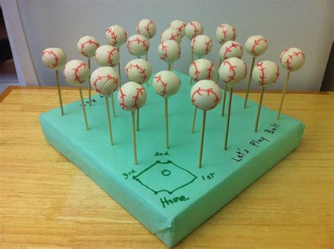 Norma's Sweet Treats: Baseball Cake Pops