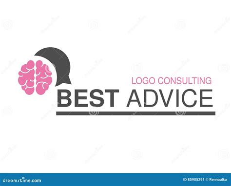 Brand for Consulting Agency, Best Advice. Logo Design with Symbol of Speech Bubble and Brain ...