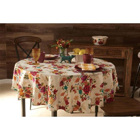 The Pioneer Woman Timeless Floral Round Tablecloth ...