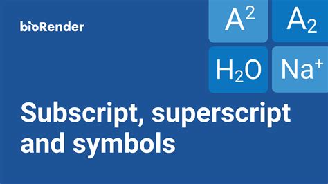 BioRender Learning Hub | Subscript, Superscript, and Symbols