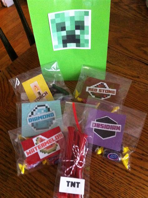 Minecraft homemade party favors | Minecraft party favors, Minecraft ...