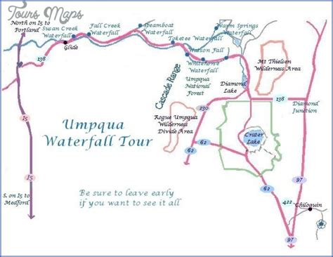 NORTH UMPQUA TRAIL MAP OREGON - ToursMaps.com