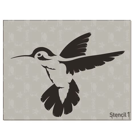 Hummingbird Stencil (8.5″x11″) | Stencil 1