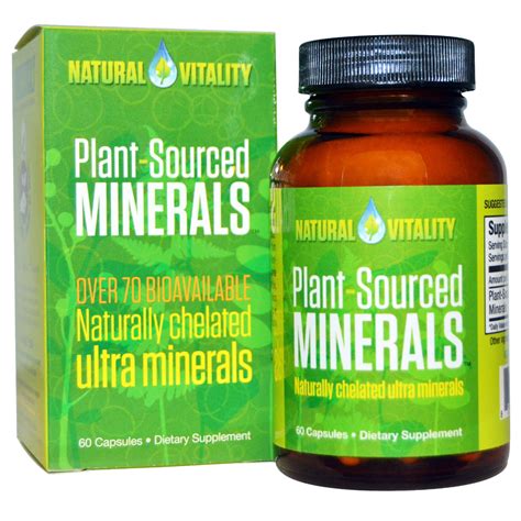 Natural Vitality, Plant-Sourced Minerals, 60 Capsules - iHerb