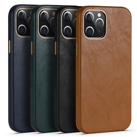 Fashion Business Luxury Genuine Leather Case For iPhone 12 11 Pro Max ...