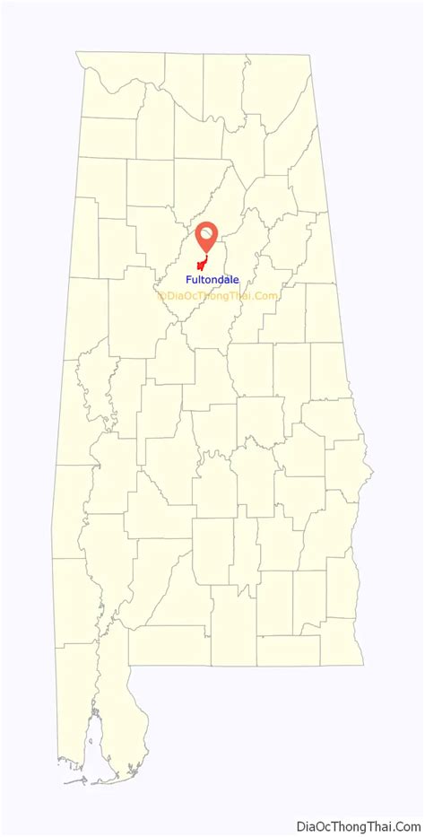 Map of Fultondale city