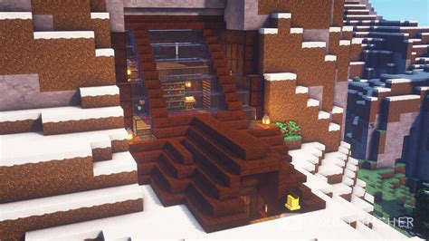 Modern Snowy Mountain House Minecraft Map