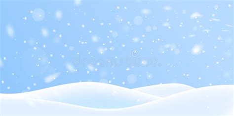 Winter Snow Background on Blue Backdrop. Magic White Snowfall Texture ...