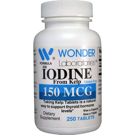 Iodine from Kelp 150 mcg 250 Tablets - Item 4282