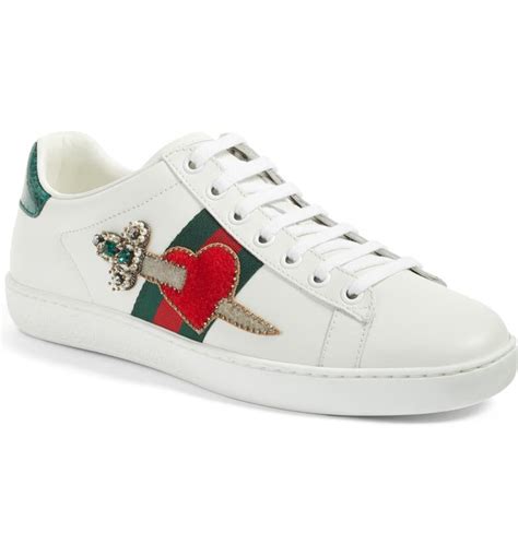 Gucci New Ace Pierced Heart Sneaker (Women) | Nordstrom