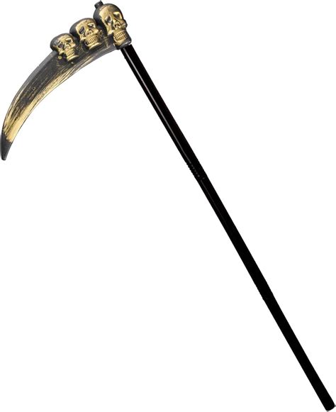 Amazon.com: Halloween Grim Reaper Scythe Weapon Props for Scythe Costume Accessory Brown: Clothing