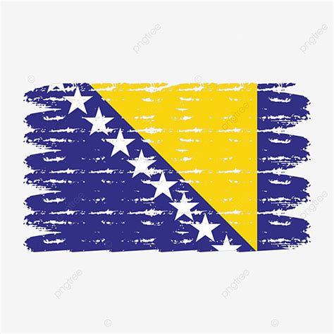 Bosnia Flag Vector With Watercolor Brush Style, Bosnia, Flag, Png PNG ...