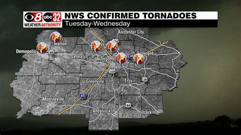 NWS Surveys: Six Tornadoes Confirmed So Far - Alabama News