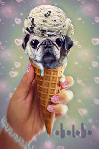 Obolobo Notebook: Ice Cream Pug Breed Cute Dog Journal: Perfect Gift ...