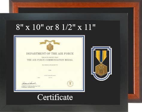 Air Force Commendation Medal Certificate Frame-Horizontal