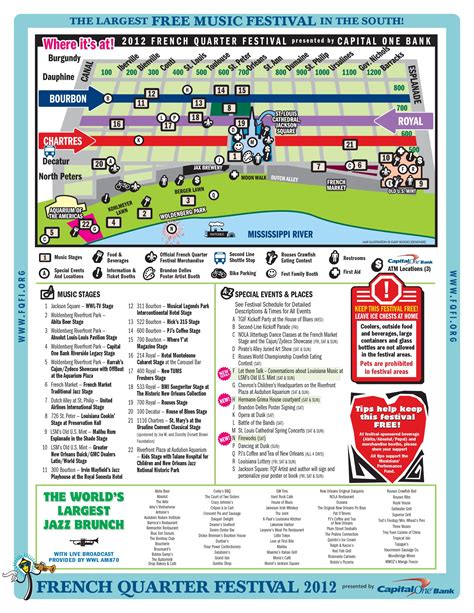 2012 French Quarter Festival Map | WWNO