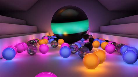 Online crop | assorted color of LED lights, artwork, ball, sphere, digital art HD wallpaper ...