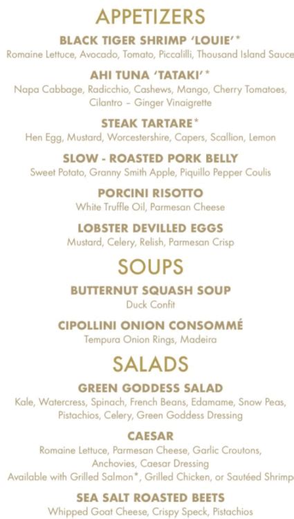 Haven Restaurant Menu? - Norwegian Cruise Line - Cruise Critic Community