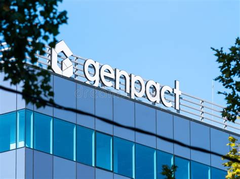 Genpact Logo and Sign on a Office Building in Bucharest Editorial Stock ...