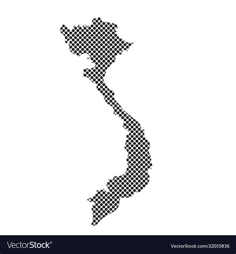 Vietnam outline map Royalty Free Vector Image - VectorStock