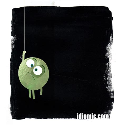 'Hanging by a thread' illustrated at Idiomic.com: definition, example ...