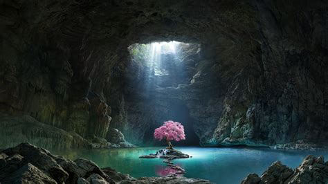 Cave Lake Wallpaper, HD Nature 4K Wallpapers, Images and Background ...