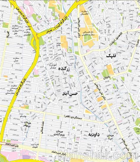 Tehran Map نقشه تهران جدیدترین نقشه تهران جزئیات نقشه تهران نقشه تهران به همراه ایستگاههای مترو ...