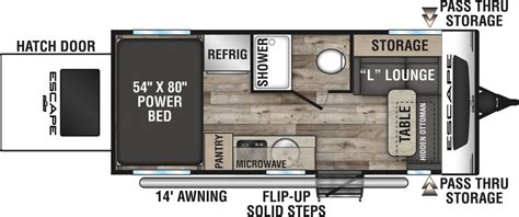 2022 Escape Travel Trailer Floorplans | KZ RV