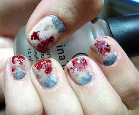 Zombie Nail Manicure! Halloween Nail Art | Polished Love ♥