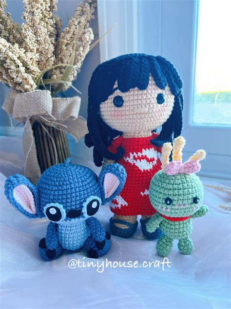 Lilo and Stich Crochet Doll, Crochet Lilo Inspired Doll, Lilo Crochet, Lilo Plush Toys ...