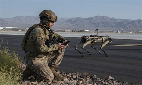 Robotic dogs equipped with sensors and AI integrated at Air Force base - Military Embedded Systems