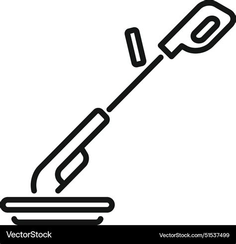 Simple line art icon of a spatula flipping food Vector Image