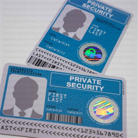 Novelty Private Security ID Card with Real Hologram Security | Etsy