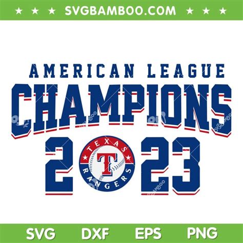 Texas Rangers Champions 2023 SVG PNG