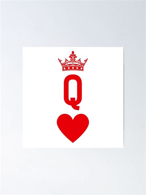 "Playing Card Queen of Hearts Logo Simple Minimalist Letter Design ...