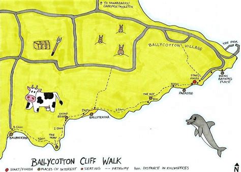 Ballycotton Cliff Walk Map | Fishing villages, Spa breaks, Bus pass