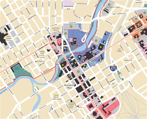 Downtown Flint Walking Map – The Greenway Collaborative