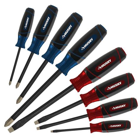 Husky Diamond Tip Magnetic Screwdriver Set (8-Piece)-546340081 - The Home Depot | Screwdriver ...