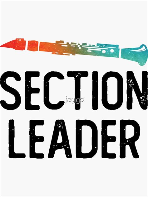 "Clarinet Section Leader Marching Band" Sticker for Sale by jaygo | Redbubble