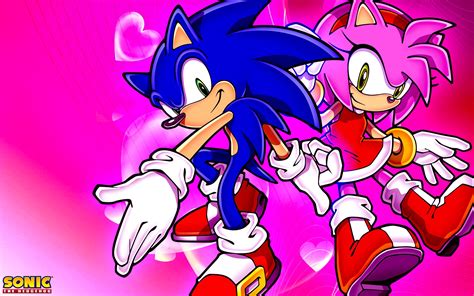 Amy Rose and Sonic HD Wallpaper by SonicTheHedgehogBG