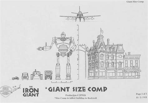 Living Lines Library: The Iron Giant (1999) - Characters, Size Comparison