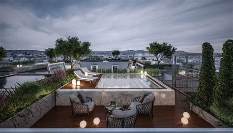 Rooftop terrace on Behance