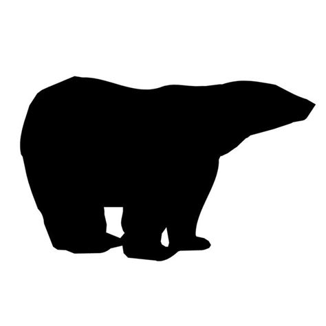 Polar Bear Silhouette at GetDrawings | Free download