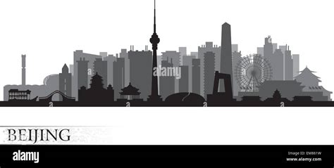 Beijing city skyline vector silhouette hi-res stock photography and ...