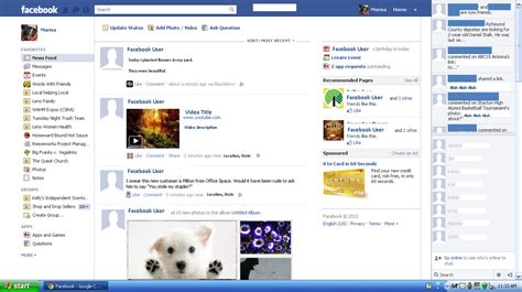 Butterneck Toad: Facebook Explained: Home Screen