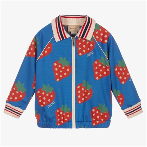 Gucci - Blue & Red Baby Zip-Up Top | Childrensalon